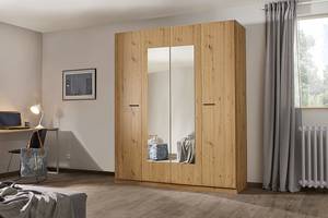 Drehtürenschrank Florenz Eiche Artisan Dekor - Breite: 181 cm - Mit Spiegeltür/-en