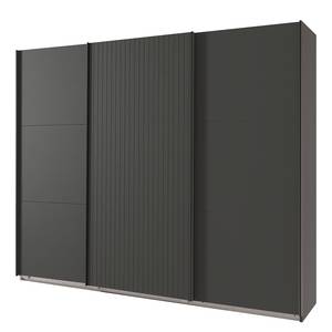 Armoire à portes coulissantes Andorra Graphite - Largeur : 300 cm