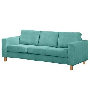 3-Sitzer Sofa MAISON Cordstoff Poppy: Türkis - Ohne Schlaffunktion