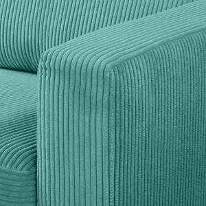 3-Sitzer Sofa MAISON Cordstoff Poppy: Türkis - Ohne Schlaffunktion