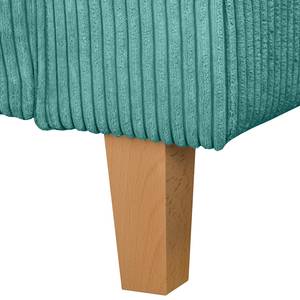 3-Sitzer Sofa MAISON Cordstoff Poppy: Türkis - Ohne Schlaffunktion