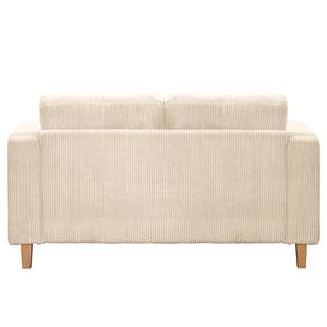 Ecksofa MAISON 1-Sitzer mit Longchair Cordstoff Poppy: Creme - Longchair davorstehend links