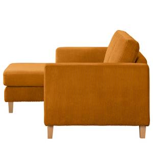 Hoekbank MAISON 1-zits + longchair Corduroy Poppy: Barnsteen - Longchair vooraanzicht links