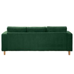 Ecksofa MAISON 2-Sitzer mit Longchair Webstoff - Cordstoff Poppy: Tannengrün - Longchair davorstehend links