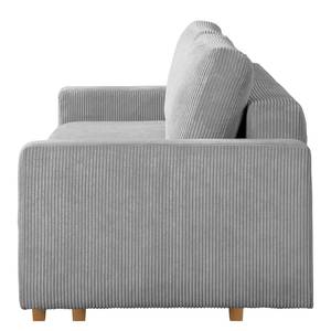 3-Sitzer Sofa MAISON Cordstoff Poppy: Hellgrau - Mit Schlaffunktion