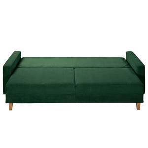 3-Sitzer Sofa MAISON Cordstoff Poppy: Tannengrün - Mit Schlaffunktion