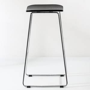 Set di 2 sgabelli da bar Lagando Nero - Argento - Metallo - 39 x 67 x 50 cm