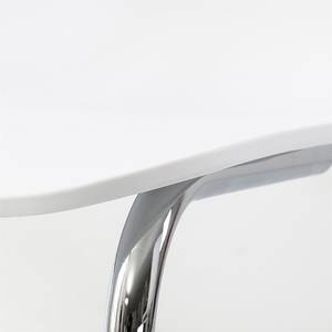Freischwinger Mendosa 2er-Set Silber - Weiß - Metall - Kunststoff - 48 x 79 x 50 cm
