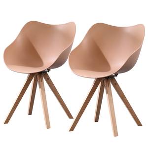 Chaises à accoudoirs Kartor - Lot de 2 Rose vieilli