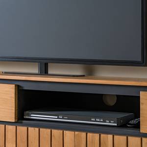 Houten tv-meubel AMELLO massief acaciahout/metaal - acaciahout/zwart