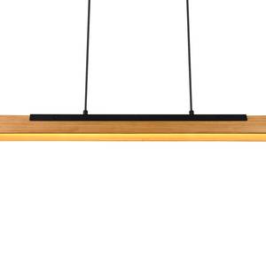 LED-Pendelleuchte Kerala Noir - Métal - Bois massif - 90 x 150 x 9 cm