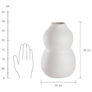 Vase AYAKA Terracotta - Weiß - Höhe: 30 cm