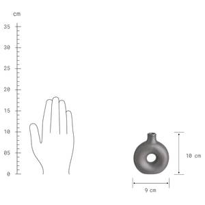 Vase LOOPY Dolomit - Grau / Anthrazit - Anthrazit - Höhe: 10 cm