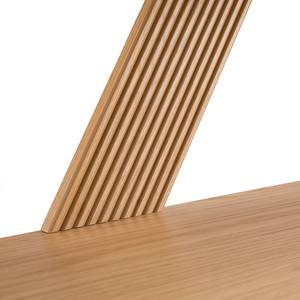 Étagère Crozzano Placage en bois véritable / Métal - Chêne / Noir - Hauteur : 79 cm