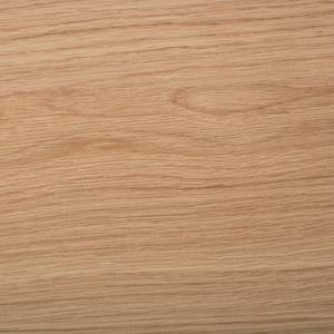 Open kast Crozzano fineer van echt hout/metaal - eikenhout/zwart - Hoogte: 79 cm