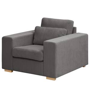 Fauteuil Randan Tissu - Velours côtelé Lola: Gris