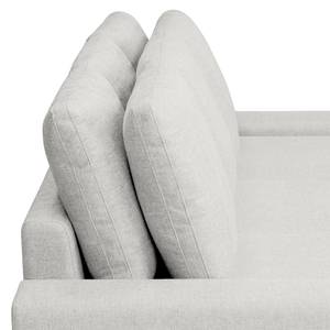 Divano con chaise longue Penda Tessuto strutturato Luela: grigio chiaro 2 - Longchair preimpostata a destra