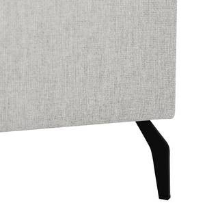 Divano con chaise longue Penda Tessuto strutturato Luela: grigio chiaro 2 - Longchair preimpostata a sinistra