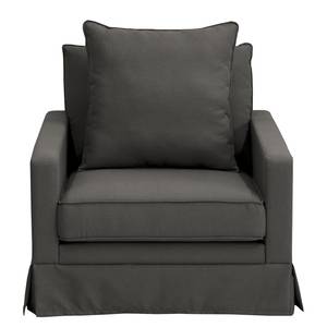 Fauteuil Logoua avec housse Tissu Haiba: Anthracite