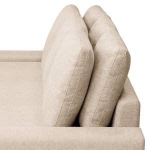 Divano con chaise longue Penda Tessuto strutturato Luela: sabbia - Longchair preimpostata a sinistra