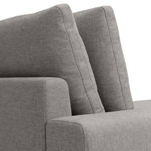 Ecksofa Penda mit Longchair Strukturstoff Luela: Graphit - Longchair davorstehend links