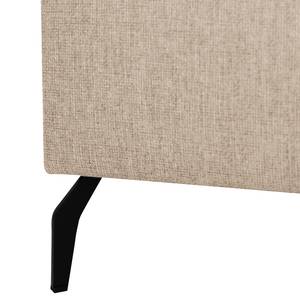 Wohnlandschaft Penda Strukturstoff Luela: Sand - Longchair davorstehend links