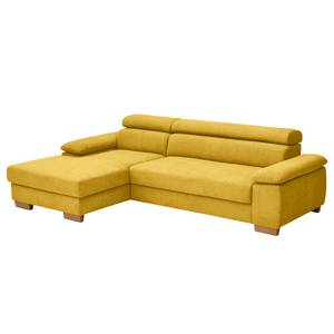 Ecksofa Sully Microfaser Sole: Senfgelb - Longchair davorstehend links