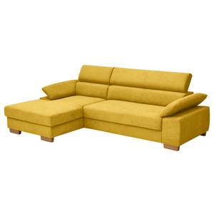 Ecksofa Sully Microfaser Sole: Senfgelb - Longchair davorstehend links