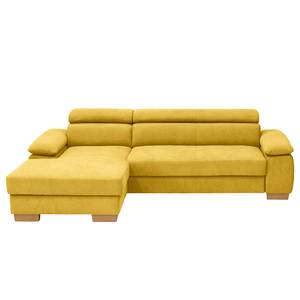 Ecksofa Sully Microfaser Sole: Senfgelb - Longchair davorstehend links