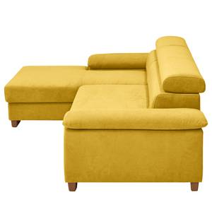 Ecksofa Sully Microfaser Sole: Senfgelb - Longchair davorstehend links