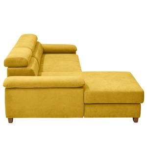 Ecksofa Sully Microfaser Sole: Senfgelb - Longchair davorstehend links