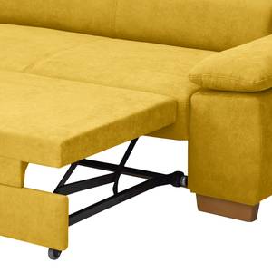 Ecksofa Sully Microfaser Sole: Senfgelb - Longchair davorstehend links