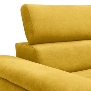 Ecksofa Sully Microfaser Sole: Senfgelb - Longchair davorstehend links