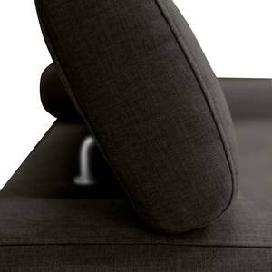 Divano angolare con chaise longue Nonza Tessuto Cieli: antracite - Longchair preimpostata a sinistra