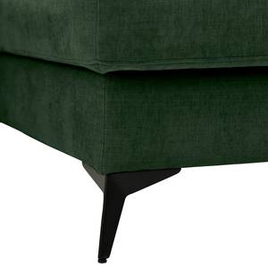 Divano angolare con chaise longue Nonza Tessuto Cieli: Verde scuro - Longchair preimpostata a sinistra