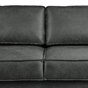 Canapé 2 places FORT DODGE Microfibre Yaka: Noir - Avec fonction couchage