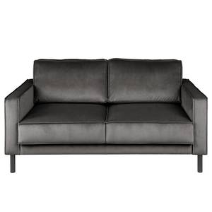 2-Sitzer Sofa FORT DODGE Samt Ravi: Grau - Mit Schlaffunktion