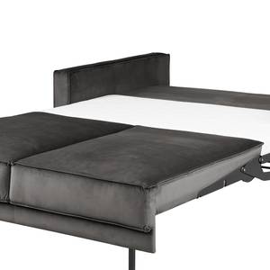 2-Sitzer Sofa FORT DODGE Samt Ravi: Grau - Mit Schlaffunktion