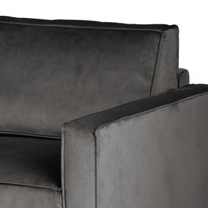 2-Sitzer Sofa FORT DODGE Samt Ravi: Grau - Mit Schlaffunktion
