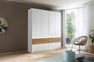 Armoire Winnipeg Blanc alpin - Largeur : 181 cm - Avec éclairage