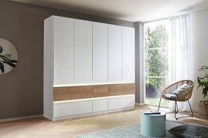 Armoire Winnipeg Blanc alpin - Largeur : 226 cm - Avec éclairage