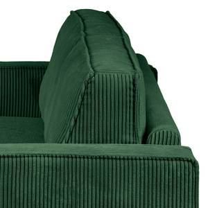 2-Sitzer Sofa FORT DODGE Cordstoff Poppy: Tannengrün - Mit Schlaffunktion