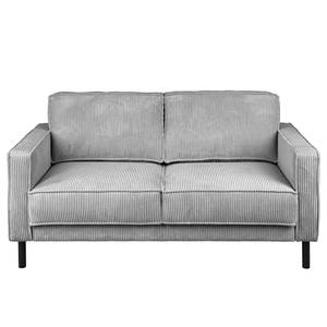 2-Sitzer Sofa FORT DODGE Cordstoff Poppy: Hellgrau - Mit Schlaffunktion