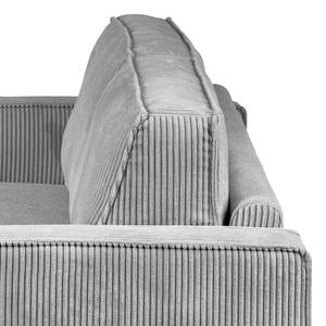 2-Sitzer Sofa FORT DODGE Cordstoff Poppy: Hellgrau - Mit Schlaffunktion