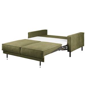 Canapé 2 places FORT DODGE Tissu Maila: Vert olive - Avec fonction couchage