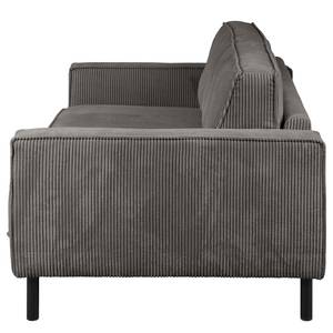 2-Sitzer Sofa FORT DODGE Cordstoff Poppy: Grau - Mit Schlaffunktion