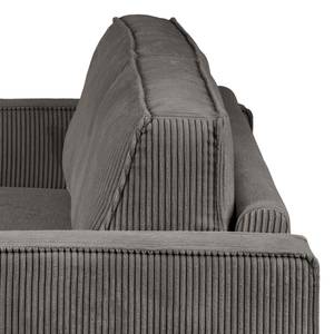 2-Sitzer Sofa FORT DODGE Cordstoff Poppy: Grau - Mit Schlaffunktion