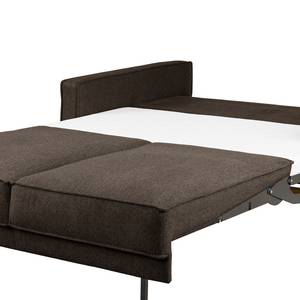 2-Sitzer Sofa FORT DODGE Webstoff Maila: Graubraun - Mit Schlaffunktion