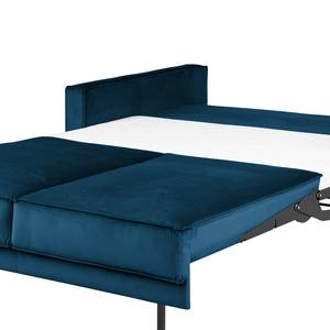 Divano a 2 posti FORT DODGE Velluto Ravi: color blu marino - Funzione letto