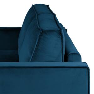 2-Sitzer Sofa FORT DODGE Samt Ravi: Marineblau - Mit Schlaffunktion